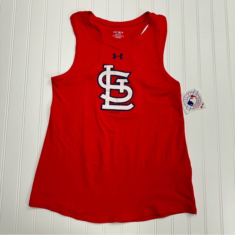 St. Louis Cardinals Under Armour Red Athletic Tank Top